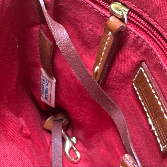 Dooney & Bourke Pebble Grain Crossbody Women's Bag in Marigold color. - Picture 7 of 8